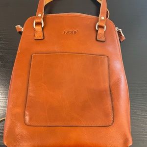 S-Zone Leather Backpack
